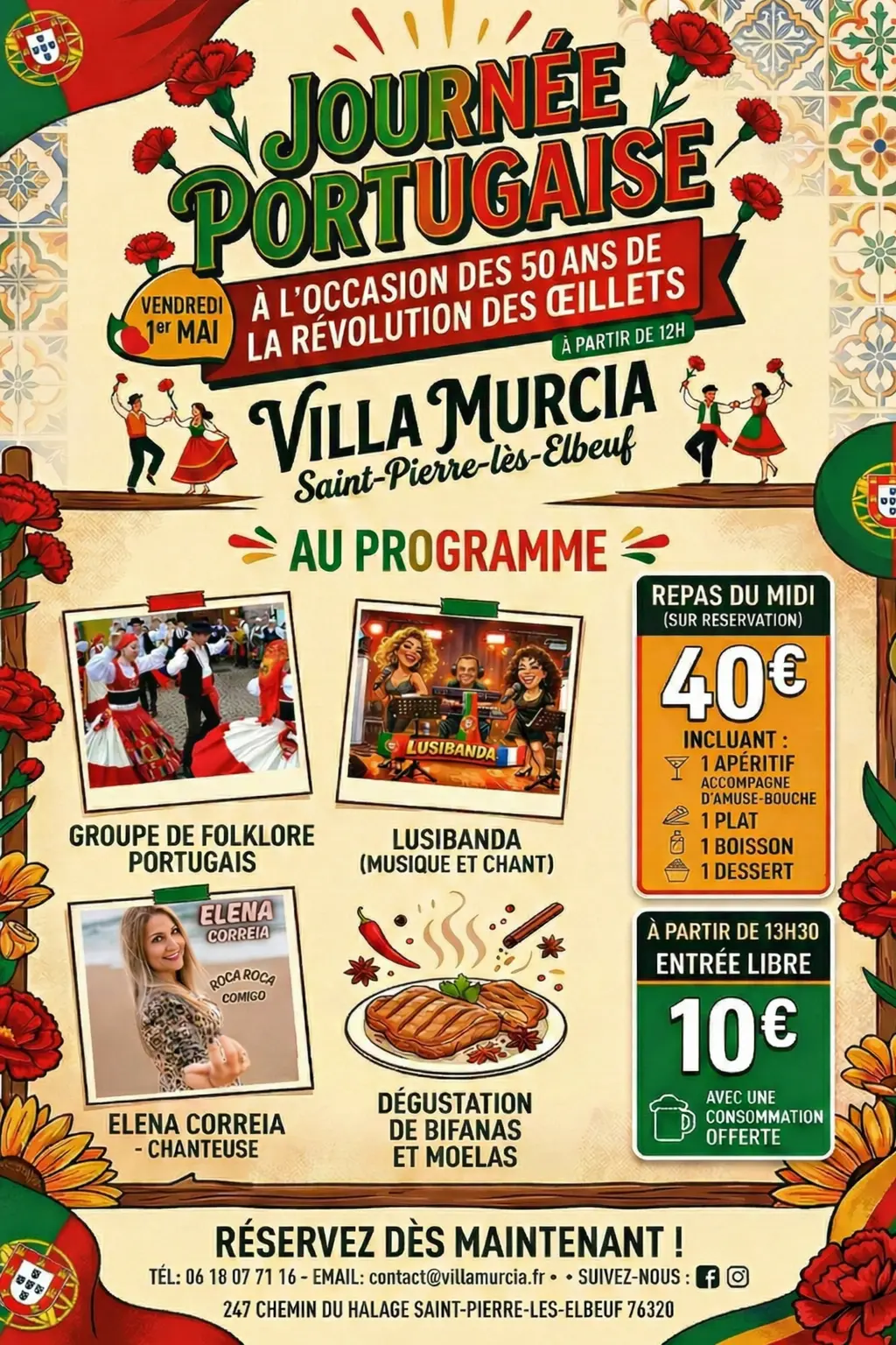 Flyer — Fête Portugaise 50 ans Révolution des Œillets